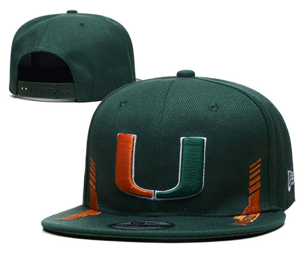 Miami (FL) Hurricanes Stitched Snapback Hats 001